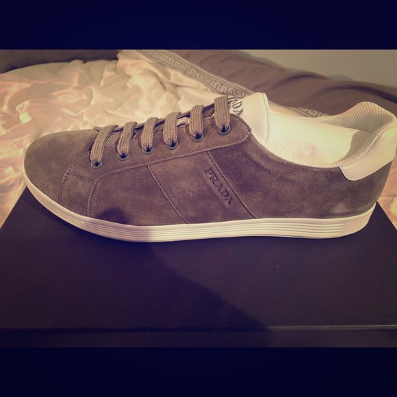 Prada brand new sneakers - never worn - grey suede - Picture 1 of 3